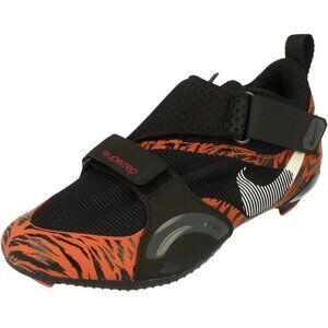 Nike SuperRep Cycling Shoes Orange/Black Tiger Print Sz 8 Women’s Clip-In Indoor
